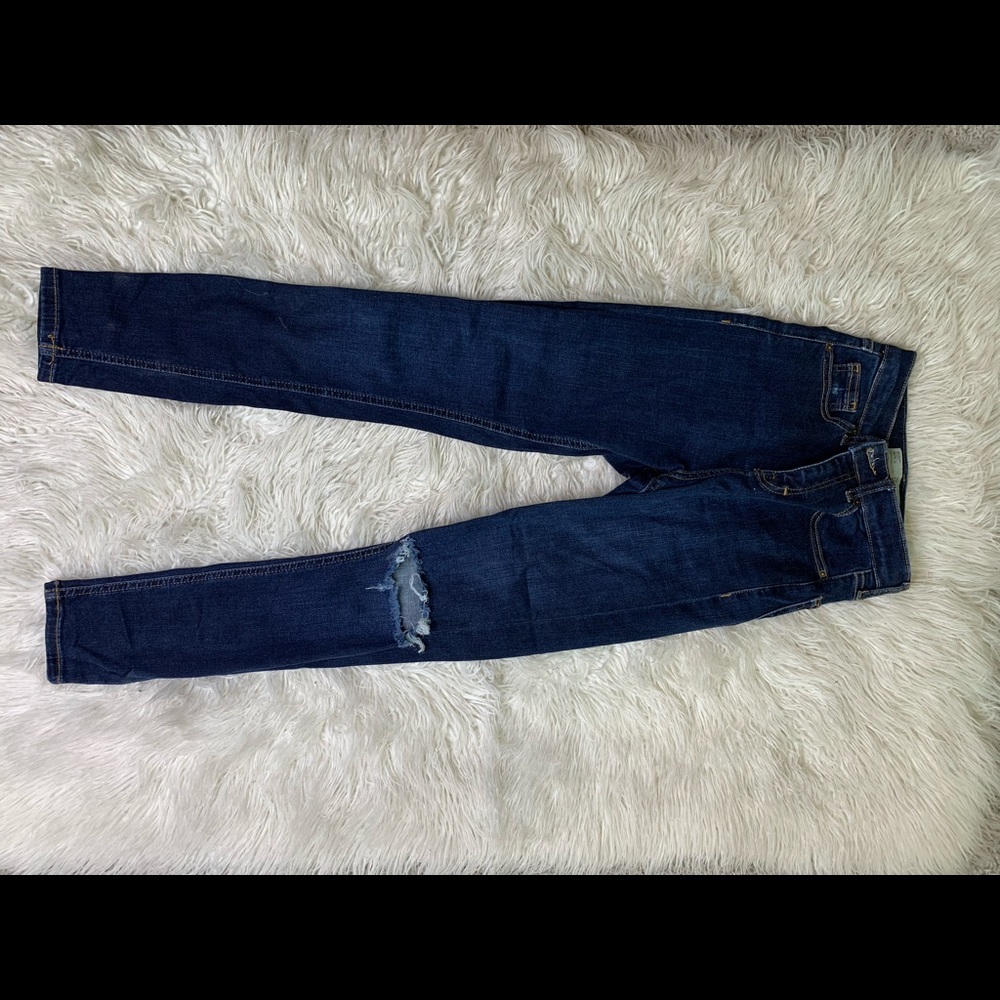 Top shop Ripped Jamie jeans dark wash